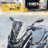 NEMO DUCATI V3 NINJA TYPE SIDE MIRROR (UNIVERSAL) for Nmax, Aerox, ADV, Click Side Mirror Motorcycle