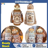 Capybara Cartoon Water Bottle with Straw Summer Drink Bottle Portable Water Bottle for Men Women
