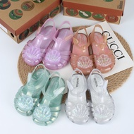 【READY STOCK】Melissa Shoes Children Classic Shell Jelly Sandals Cute Girls Sandals Beach Toddler Shoes