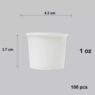 30ml Paper Sampling Cup [White] 100± pieces | Sample Cup | Paper Cup | Small Cup | Sauce Cup