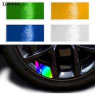 LUA-6Pcs Wheel Rim Sticker Waterproof Decorative Universal Car Motorcycle Wheel Hub Reflective Strip