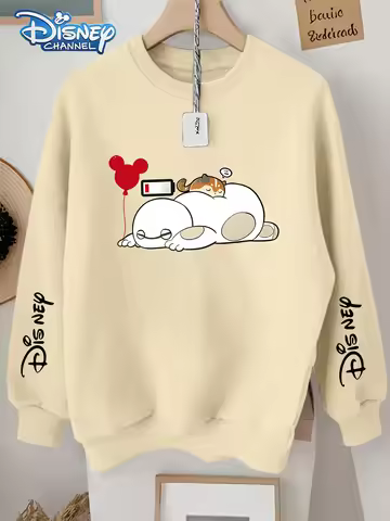 Disney Officially Licensed, Featuring A Print of Big Hero 6's Baymax and A Cat Enjoying A Lazy Recha