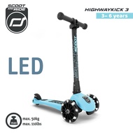 [คูปองคู่ลดเพิ่ม] Scoot & Ride Highway รุ่น Kick 3 สกู๊ตเตอร์ขาไถ ปรับความสูงได้ 3 ระดับ ล้อพรีเมี่ย