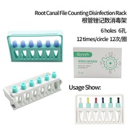 1Box Counting Root Canal File Sterilizing Rack 12 Times 6Holes Endo Files Holder Autoclavable Dental