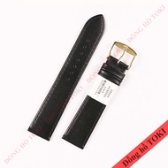 Dây Da Đồng Hồ ZRC Pháp Dòng LEEDS Da Bê Màu Đen Không Vân Mỏng