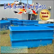 THICK+STRONG FIBERGLASS FISH TANK, L200xW100xH80