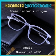 TERBARU Kacamata Minus Photocromic Pria Optik Ori Asli Elegan Frame Lentur