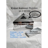 Kalakat Kukusan Kotak 30 cm Panci Kukus Stainles Bonus Loyang Packing