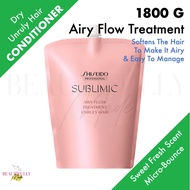 Shiseido Professional Sublimic Airy Flow Treatment 1800g - Lightweight Gentle Conditioner • Natural &amp; Easy to Manage Hair • Soft &amp; Airy Movement