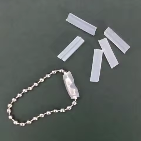 10/20/50 Bead Chain Anti-lost Cover DIY Plastic Transparent 1.5cm/0.59in KeyRing Protective Cover To