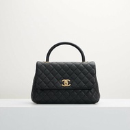 Chanel coco handle 28黑金牛