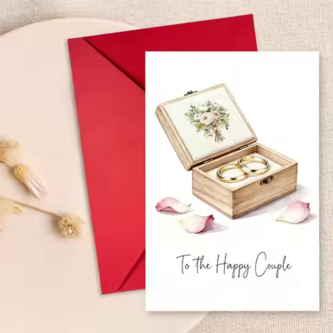 Large size wedding greeting card envelope combination for newlyweds best wishes greeting card