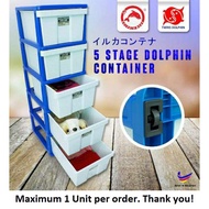 Twins Dolphin 5 Tier Plastic Drawer / Cabinet / Storage Cabinet 292/L5 Kabinet Laci
