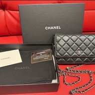Chanel woc 羊皮皮黑銀款