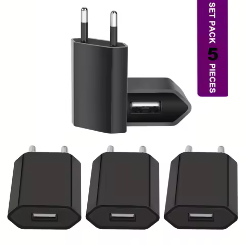 1/3/5pcs 1A 5V Power Supply Adapter Power EU Plug Portable USB Port Adapter Travel Wall Charger for 