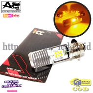 Lampu Led H6 Motor Beat Sinar KUNING 12 titik 2 Sisi / Bohlam Lampu Depan Motor H6 ICC sinar Kuning