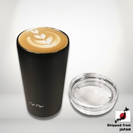 Iris Ohyama Tumbler with Lid 350ml Black Cup Holder Compatible Vacuum Insulated【Japan Fast Shipping】