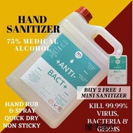 BUY 2 FREE 1 MINI SANITIZER  Anti Bact+ 5L 75 ALCOHOL5L 75 ALCOHOL OCEAN5L 75 ALCOHOL GEL5L 82 ALCOHOL LIQUID