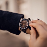 Aries Gold Urban Eternal L 1028 BKG-BKG Chronograph Quartz Black Leather Women watch