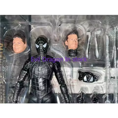 Figuras De Acción De Anime, Juguetes En Stock, CT 14cm, SHF, Traje Negro, Venom Tobey, Spider Man 20