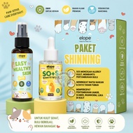 ELOPE SHINING BUNDLING PACKAGE, FUNGUS SPRAY, WORM VITAMIN, SALMON OIL FOR CATS AND DOGS