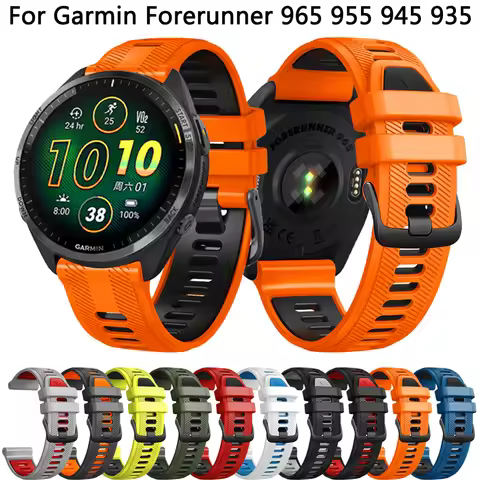 22mm Official Original Band For Garmin Forerunner 965/955/945/935 Watch Strap Silicone Wristbands Re