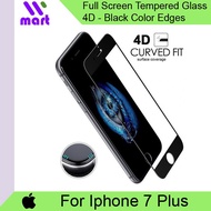 4D Full Screen Tempered Glass Screen Protector (Black) For iP 7 Plus