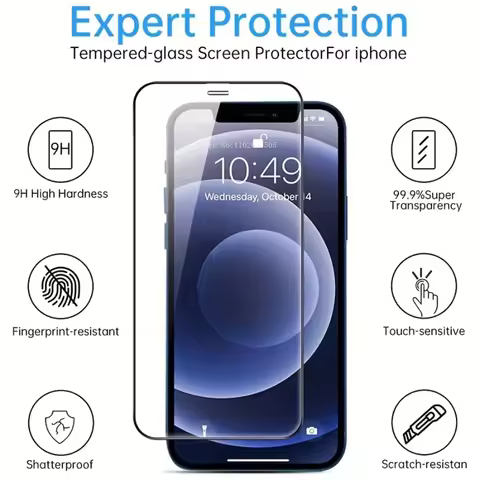 9H Tempered Glass For IPhone 11 12 13 14 Pro Max mini Screen Protector For IPhone 6 7 8Plus X XR XS 
