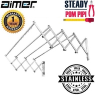 1.2M X 4 BARS AIMER AMCH-1636 WALL MOUNTED STAINLESS STEEL RETRACTABLE CLOTHES HANGER / AMPAIAN BAJU