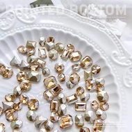 50 cubes mixed with dark tea yellow nail decoration stickers