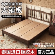 Real Bed Retro Main Bed American Bed Light Wooden Bed 1.81.5m Solid Wood Luxury Bed Full Double Bed 