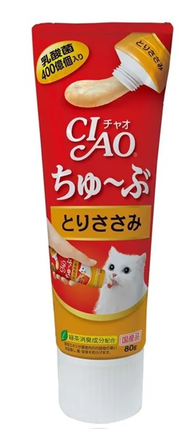 Ciao Tube - Ciao Churu Puree 80g / Cat Probiotic + Hairball