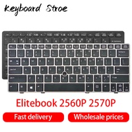 For HP EliteBook 2560p 2570p Laptop Keyboard Replacement US Layout