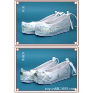 [National Rhyme Embroidered Shoes 2] National Rhyme Hanfu Shoes Women's Embroidered Shoes Arched Bow