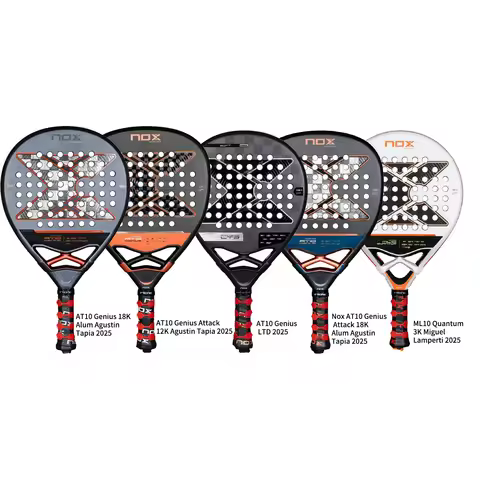NOX AT10 ML10 LA10 3K 12K 18K Pala Padel Professional Soft Carbon Fiber Tennis Racket Equipment Boar