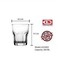 {READY STOCK} 6 pcs Lucky Glass 10oz / Rock Glass / Juice Glass / Gibraltar Rock Glass