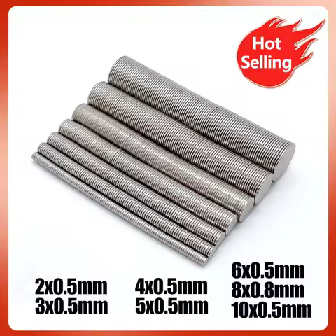 2x0.5 MM Circular Small Magnet 10x0.5mm Suitable For Refrigerators, Offices DIY 5x0.5 6x0.6 8x0.5 10