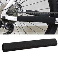 Bike Protective Belt Bicycle Frame Chain Stay Posted Protector Black Polyester Chain Guard Protectio