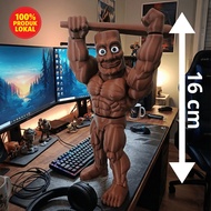 Action figure tung tung sahur berotot, articulation toy tung tung sahur 15cm