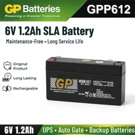 ORIGINAL GP 6V 1.2Ah Rechargeable Sealed Lead Acid Battery - GPP612 GP Back Up Battery 6V1.2AH Recha