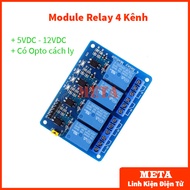 5-12V 4-channel Relay Module with Opto Isolator, 4-channel 5V DC Relay, 4-channel 12V DC Relay