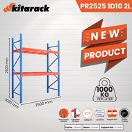 KITARACK PR2525D10 2L HEAVY DUTY PALLET RACK 2.5M LENGTH 1M WIDTH 2.5M HEIGHT 1TON LOAD 2TON/ 2-TIER