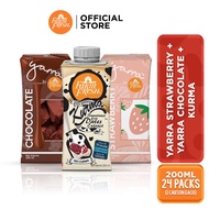 Farm Fresh UHT Kurma Milk + Yarra by Farm Fresh UHT Milk (Chocolate + Strawberry) 200ml x 24 Packs e