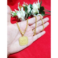 24k gold yellow crystal necklace