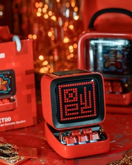 Divoom DITOO Pixel Bluetooth Wireless Speaker Chinese Red Mechanical retro mini computer model Smart Speaker alarm clock