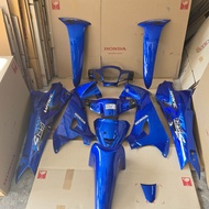 ชุดสี wave125s เวฟ125s  สีน้ำเงินล้วน กุญแจกลม กาบรถ เฟรมรถ เวฟ125s พร้อมติดลายแต่ง ปี2002