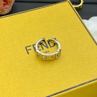 FENDI 字母戒指 金色/銀色