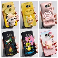 For Samsung Galaxy S6 S7 edge Lovely Rabbit Panda Printing Jelly Phone Case S6edge S7edge Soft Silic