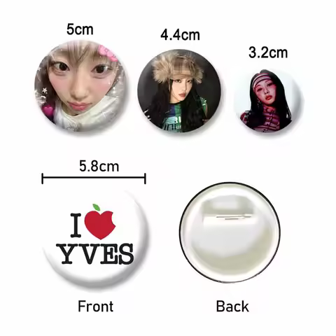 Singer YVES Album Cover Enamel Pins Cute Yyxy Round Brooch Badge for Backpack Clothes Accessories Fa