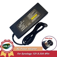 12V 8.33A 100W 4PIN AC Adapter Charger For NAS QNAP TS-419P II NAS SYNOLOGY DS410 PROMISE NS4600 NAS